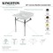 Kingston Brass 30 Console Sink with Brass Legs 8Inch, 3 Hole, Marble WhitePolished Nickel KVBH3022M8SQ6 - alternate 2
